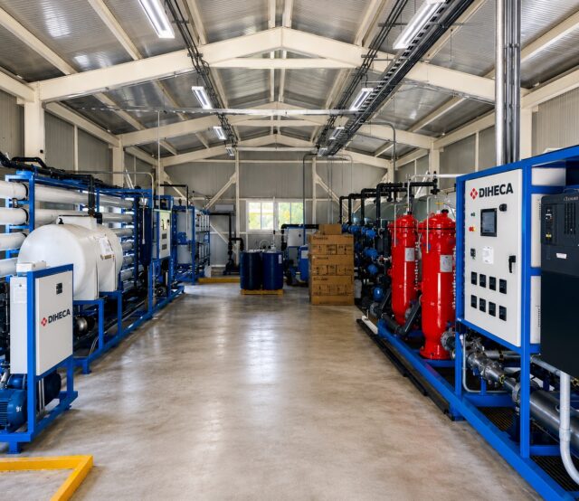 Planta de tratamiento de agua industrial con sistemas de membranas DIHECA