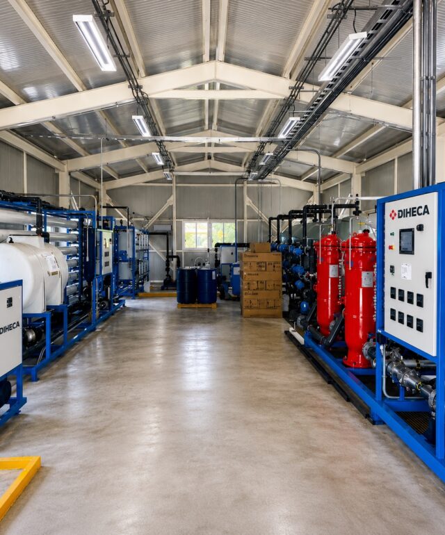 Planta de tratamiento de agua industrial con sistemas de membranas DIHECA